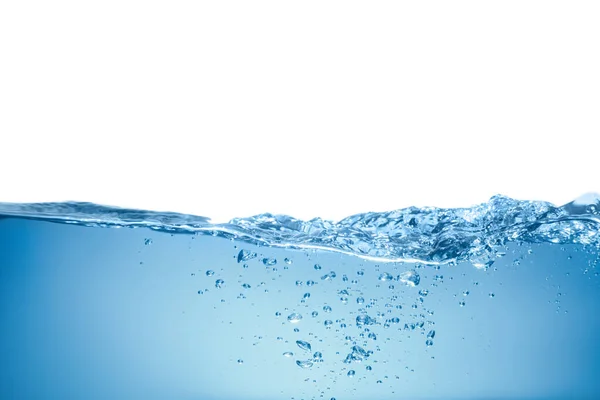 Burbujas Agua Azul Sobre Fondo Blanco —  Fotos de Stock