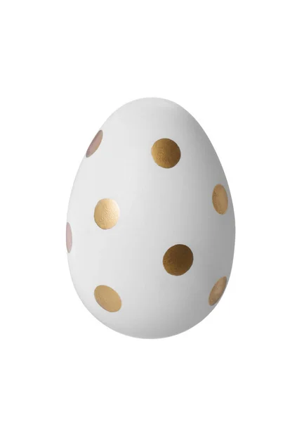 Huevo Pascua Con Patrón Elegante Aislado Blanco —  Fotos de Stock