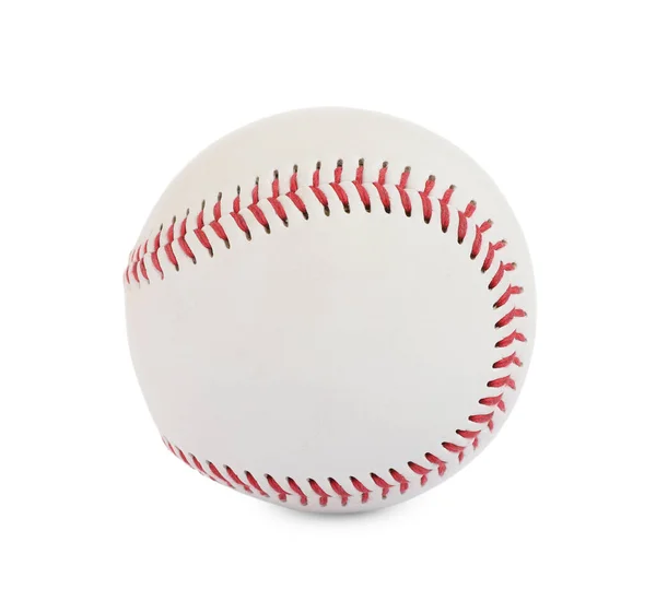 Новый Традиционный Бейсбольный Мяч Изолирован Белом — стоковое фото