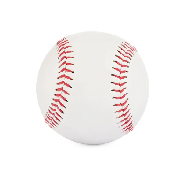 Beyazda Izole Edilmiş Yeni Geleneksel Beyzbol Topu — Stok fotoğraf