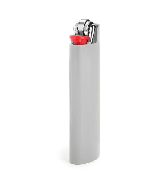 Stylish Small Pocket Lighter Isolated White — 图库照片