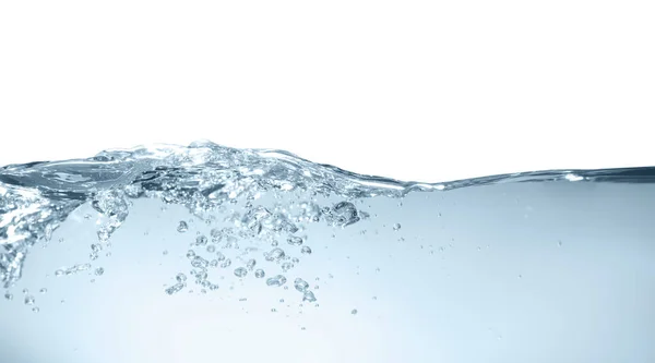 Splash Van Helder Water Grijze Achtergrond — Stockfoto