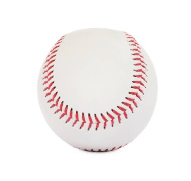 Beyazda izole edilmiş yeni geleneksel beyzbol topu