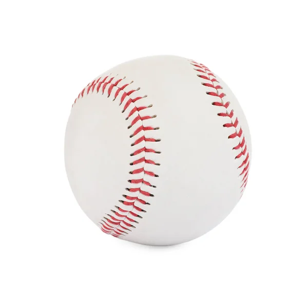 Beyazda Izole Edilmiş Yeni Geleneksel Beyzbol Topu — Stok fotoğraf