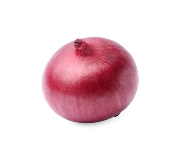 One Fresh Red Onion White Background — Stock Fotó