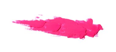 Beyaz arkaplanda parlak ruj lekesi