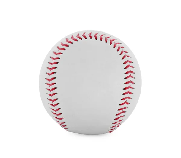 Baseballball Isoliert Auf Weiß Sportliche Ausrüstung — Stockfoto