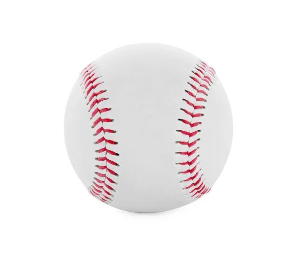 Μπάλα Του Μπέιζμπολ Απομονωμένη Στο Λευκό Αθλητικός Εξοπλισμός — Φωτογραφία Αρχείου