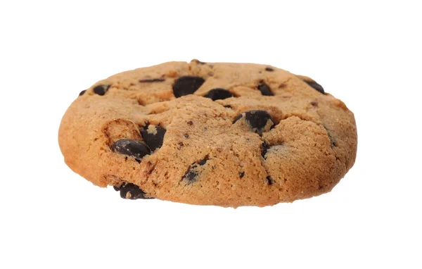 Köstliche Schokolade Chip Cookie Isoliert Auf Weiß — Stockfoto