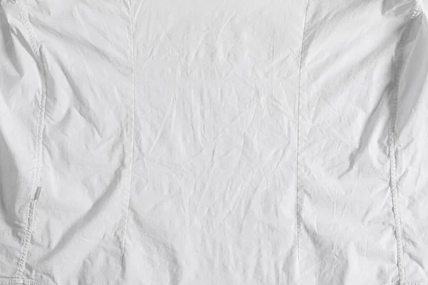 Tissu Blanc Froissé Comme Fond Vue Dessus — Photo
