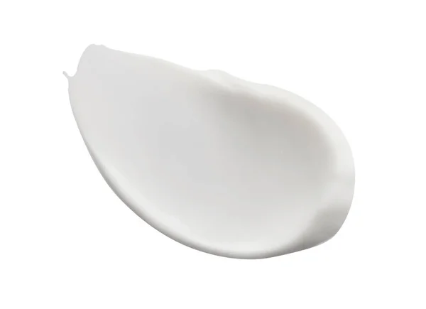 Yüz Kremi Örneği Beyaz Üst Görünümde Izole Edilmiş — Stok fotoğraf