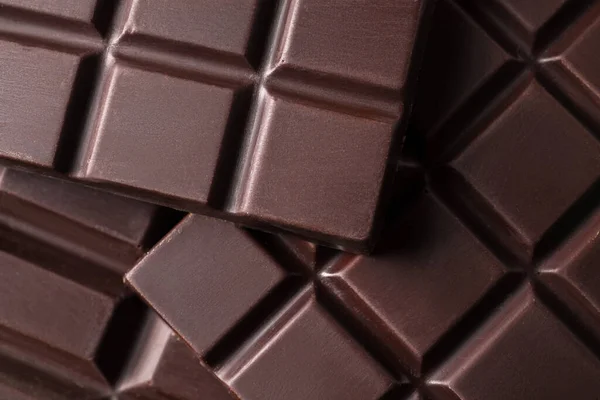 Много Вкусных Шоколадных Батончиков Качестве Фона Вид Сверху — стоковое фото