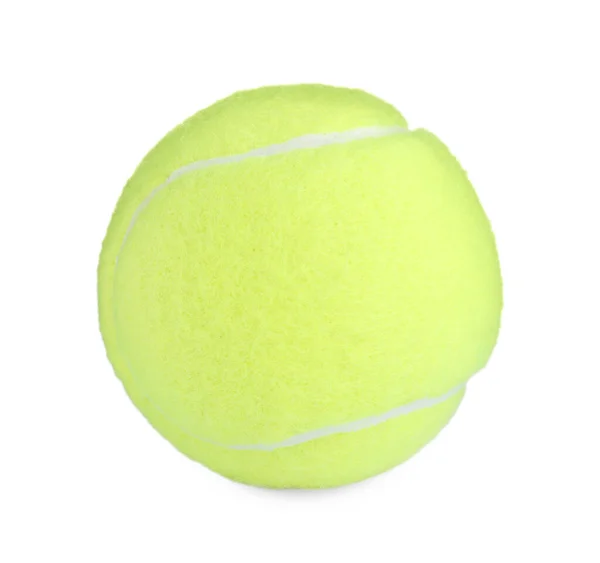 Balle Tennis Verte Lumineuse Isolée Sur Blanc — Photo