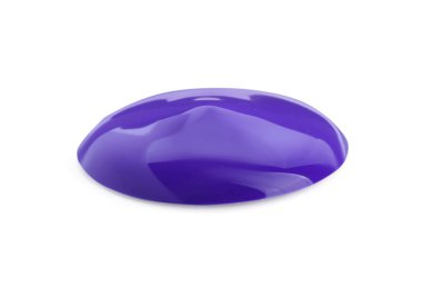 Sample of purple paint on white background