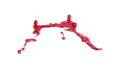 Splash of tasty fresh juice isolated on white