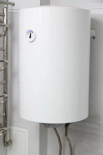 White Boiler Temperature Control Indicator Indoors — Foto de Stock