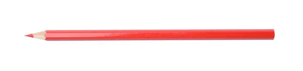 New Red Wooden Pencil Isolated White — Stock Photo, Image