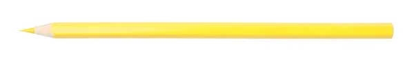 Νέο Κίτρινο Ξύλινο Μολύβι Απομονωμένο Λευκό — Φωτογραφία Αρχείου