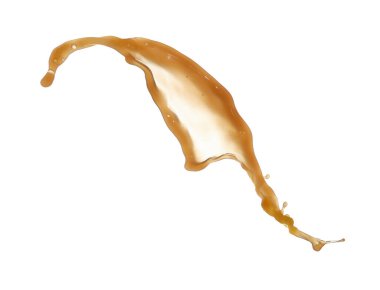 Splash of tasty fresh juice isolated on white