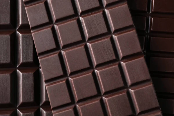 Много Вкусных Шоколадных Батончиков Качестве Фона Вид Сверху — стоковое фото