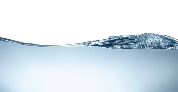 Onda Agua Transparente Sobre Fondo Gris — Foto de Stock