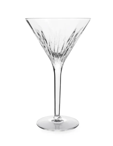 Beyaz Üzerine Izole Edilmiş Temiz Boş Martini Bardağı — Stok fotoğraf