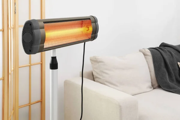 Functional Electric Infrared Heater Sofa Indoors — Stock Photo, Image
