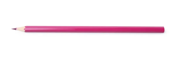 白色孤立的新粉红木制铅笔 — 图库照片