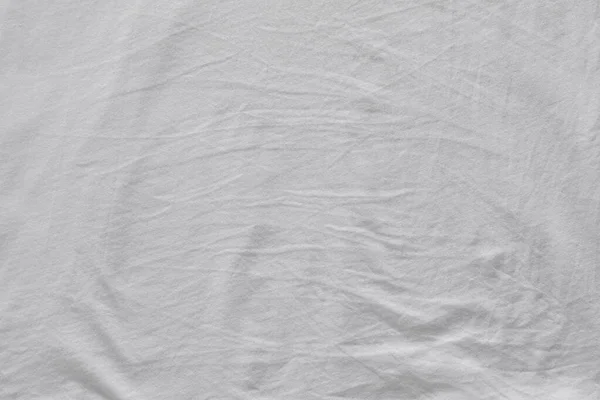 Θρυμματισμένο Λευκό Ύφασμα Φόντο Πάνω Όψη — Φωτογραφία Αρχείου