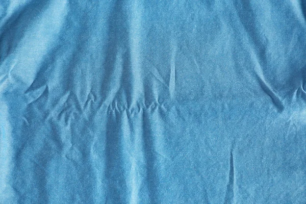 Tessuto Blu Chiaro Stropicciato Come Sfondo Vista Dall Alto — Foto Stock