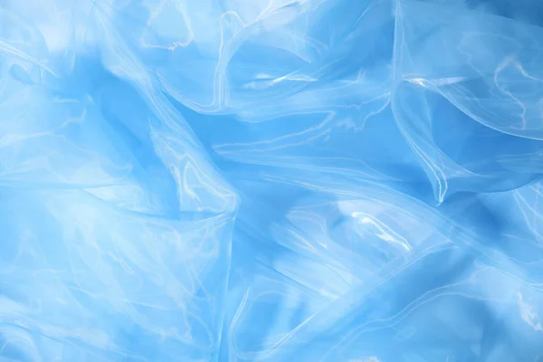Bella Tessuto Tulle Azzurro Come Sfondo Primo Piano — Foto Stock