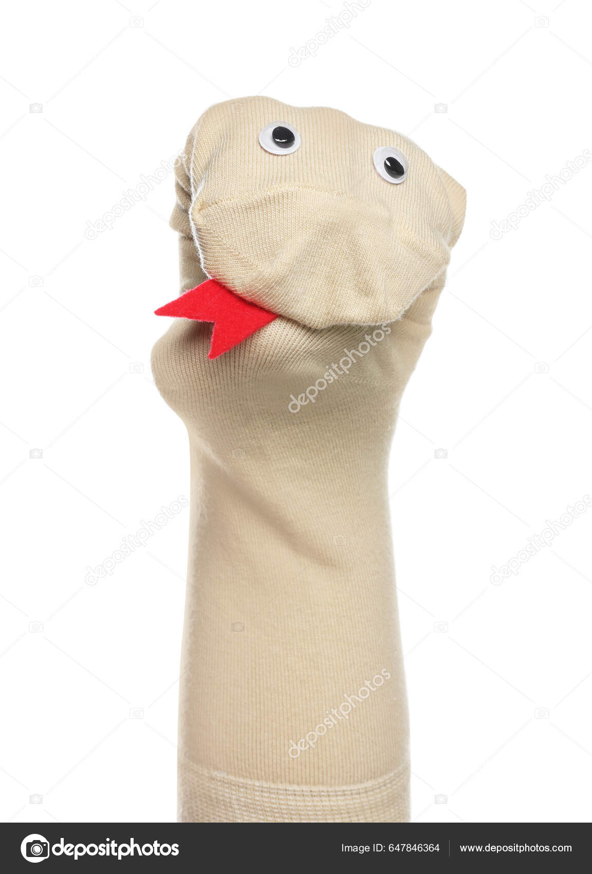Funny Sock Puppet Tongue Isolated White Stock Photo by ©NewAfrica 647846364