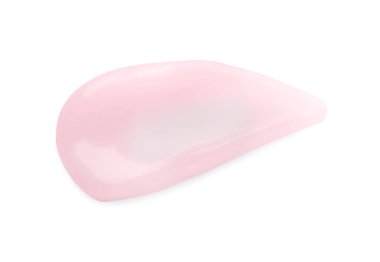 Sample of cosmetic gel isolated on white, top view