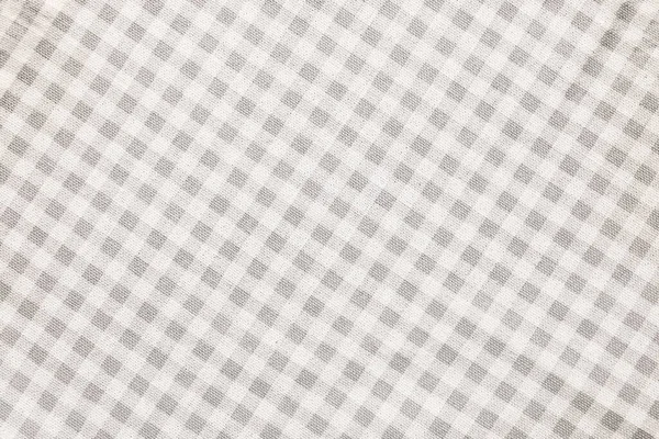 Beige Checkered Tablecloth Background Top View — Stock Photo, Image