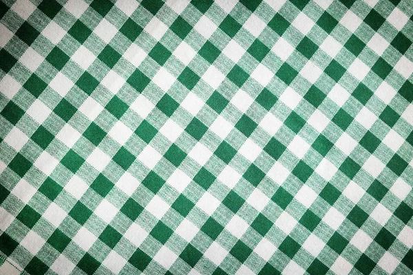 Groen Wit Tafelkleed Als Achtergrond Vigneteffect — Stockfoto