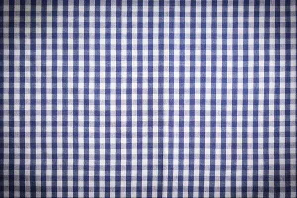 背景として青と白のテーブルクロス ヴィネット効果 — ストック写真