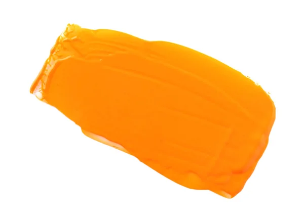 Πορτοκαλί Χρώμα Δείγμα Λευκό Φόντο Πάνω Όψη — Φωτογραφία Αρχείου