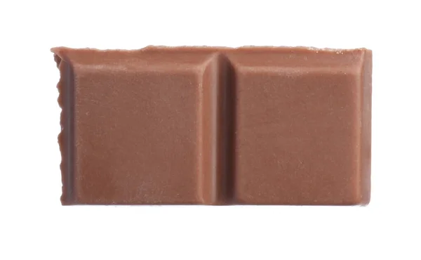 Lätt Välsmakande Chokladkaka Isolerad Vitt — Stockfoto