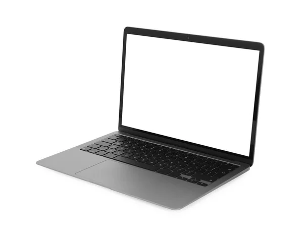 Laptop Med Blank Skärm Isolerad Vit — Stockfoto