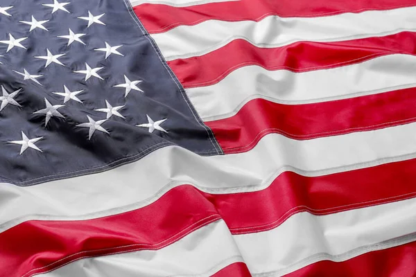 stock image Beautiful national flag of USA as background, closeup