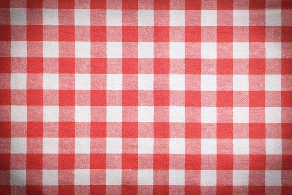 Red White Tablecloth Background Vignette Effect — Stock Photo, Image