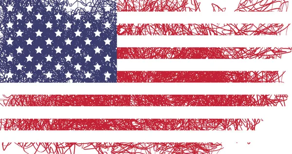 Helle Kreative Bemalung Der Nationalflagge Der Usa — Stockfoto