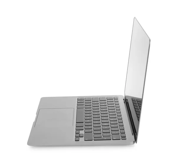 Laptop Elszigetelve Fehér Modern Technológia — Stock Fotó