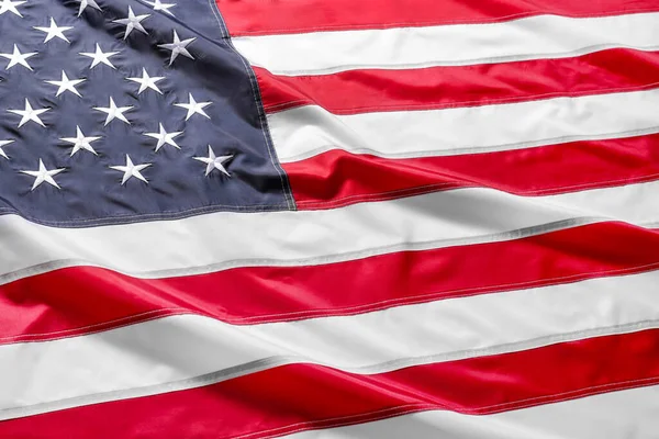Stock image Beautiful national flag of USA as background, closeup