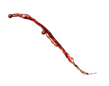 Splash of tasty fresh juice isolated on white