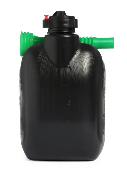 Neuer Schwarzer Kunststoffbehälter Isoliert Auf Weiß — Stockfoto