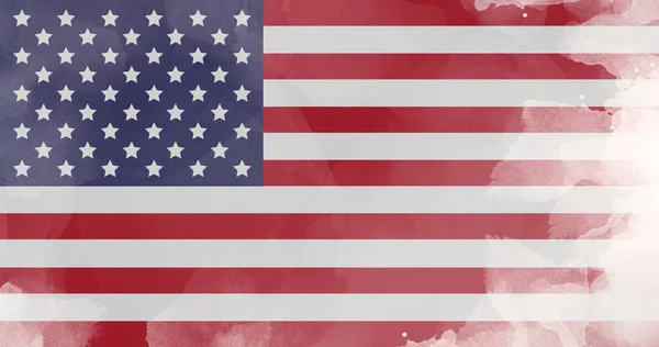 Flaga Narodowa Usa Malowanie Akwarelą — Zdjęcie stockowe