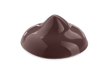 Beyaz arkaplanda kahverengi boya örneği