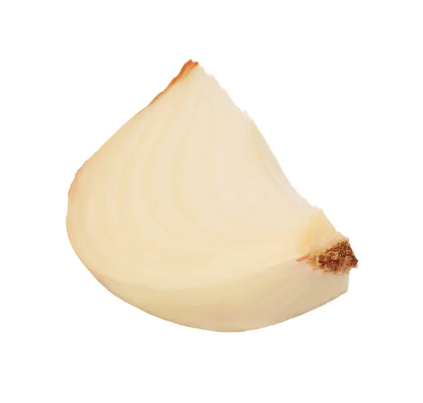 切鲜嫩成熟的洋葱 用白色隔开 — 图库照片