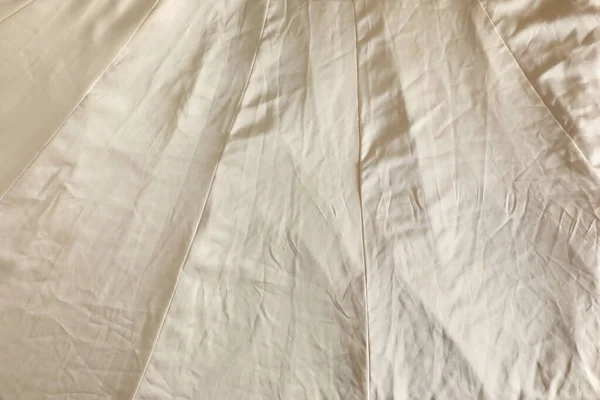 Crumpled Dark Beige Fabric Background Top View — Stok Foto